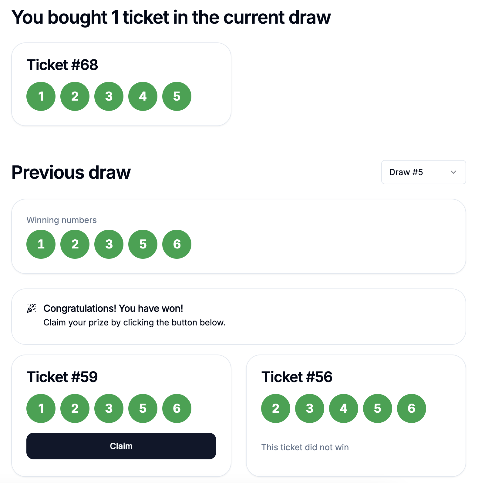 Frontend Ticket Section